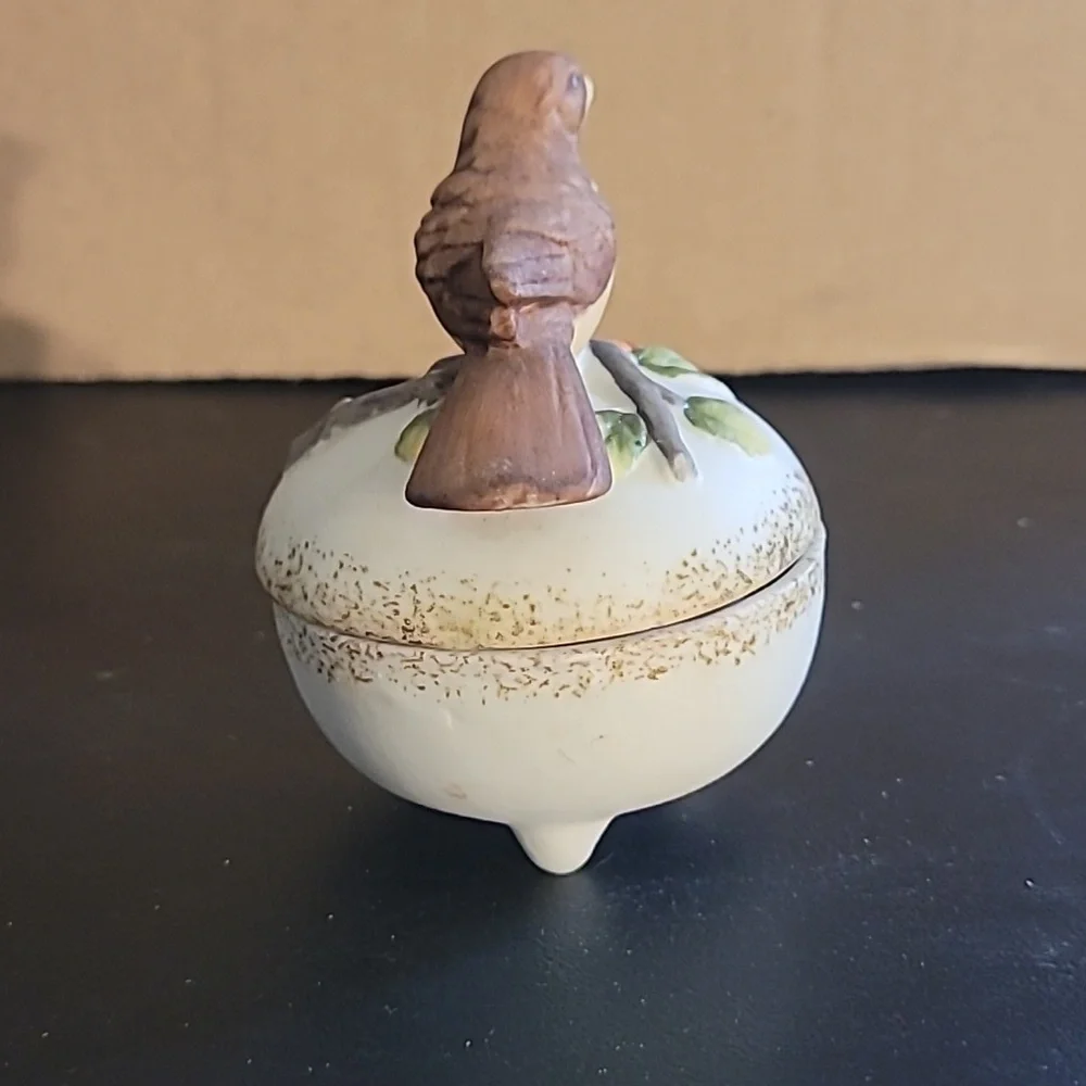 Vintage Bird Trinket Box